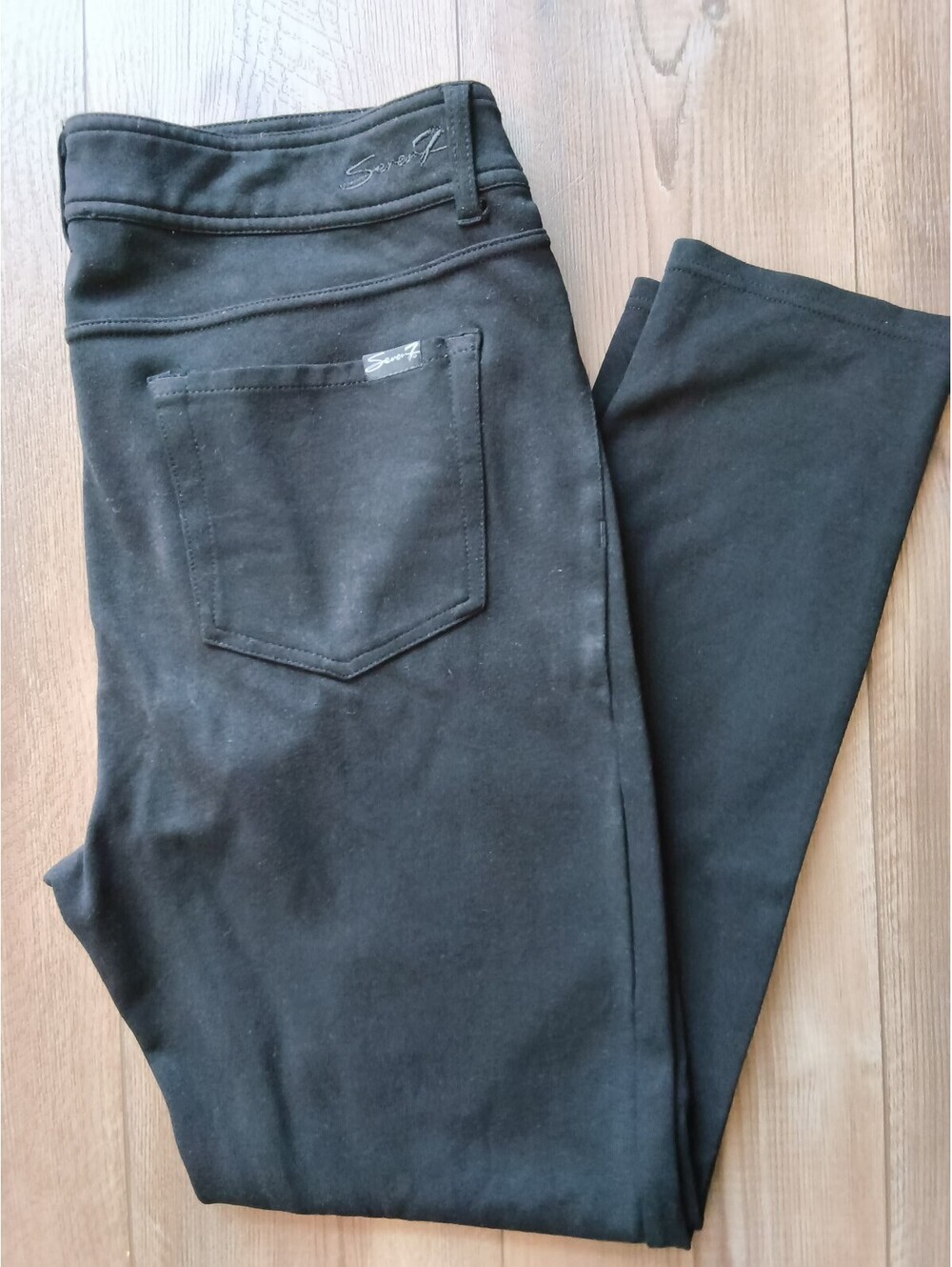 Seven7 Black Comfort Stretch Skinny Pull-on Pants Jeggings Women's sz 14
